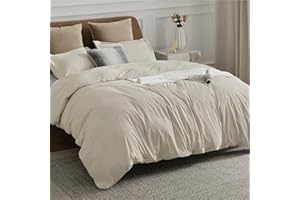 Bedsure Duvet Cover Oversized Queen Size - Soft Double Brushed Bedding Set for Kids & Adults, Zipper Closure, 3 Pieces, Includes 1 Duvet Cover (98"x98") & 2 Pillow Shams, NO Comforter, Linen