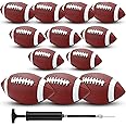 Jerify 12-Pack Composite Leather Footballs - Official Inflatable Outdoor-Ready Balls for Training & Recreation
