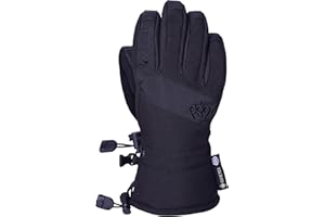 686 Youth Gore-TEX Linear Glove - 3L Softshell Fabric with Micro Tricot Lining and Synthetic Leather Palm - Water & Weather Resistant - Black