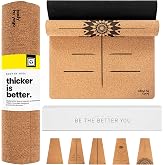 Luxury Cork Yoga Mat - Non Slip, Extra Thick Grip. Extra Large & Long. More Comfort and Support. Tough Enough For Hot Yoga. C