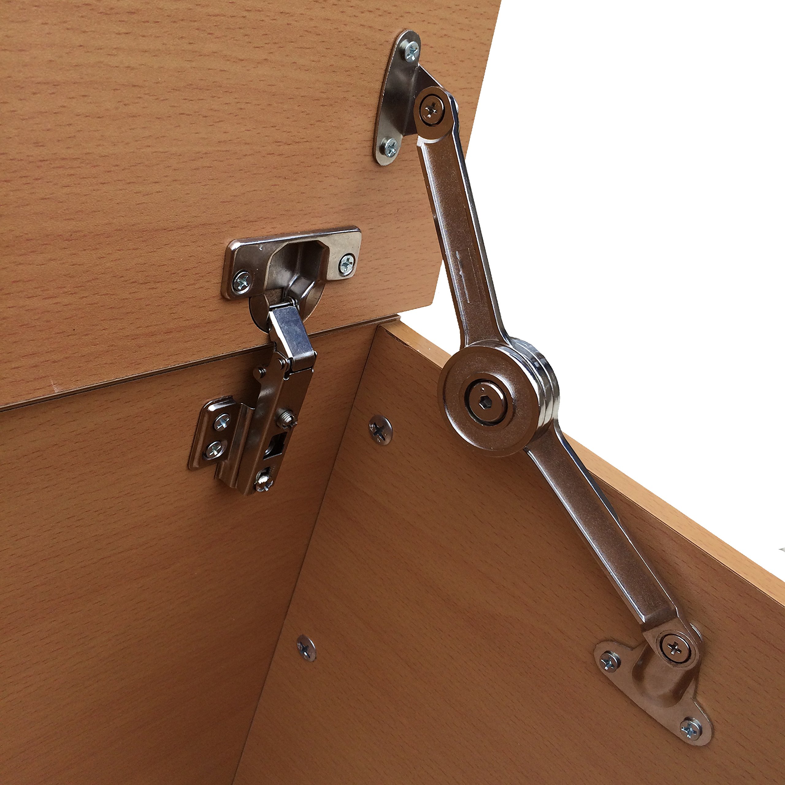 Redstone Beech Ottoman Storage Chest Hinge Can be Locked with Pin to