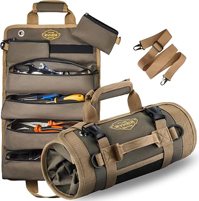 The Ryker Bag Tool Organizer Small Roll Up with 6 Pouches