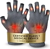iMedic Arthritis Gloves Large Fingerless Medical Device MHRA Registered Grey