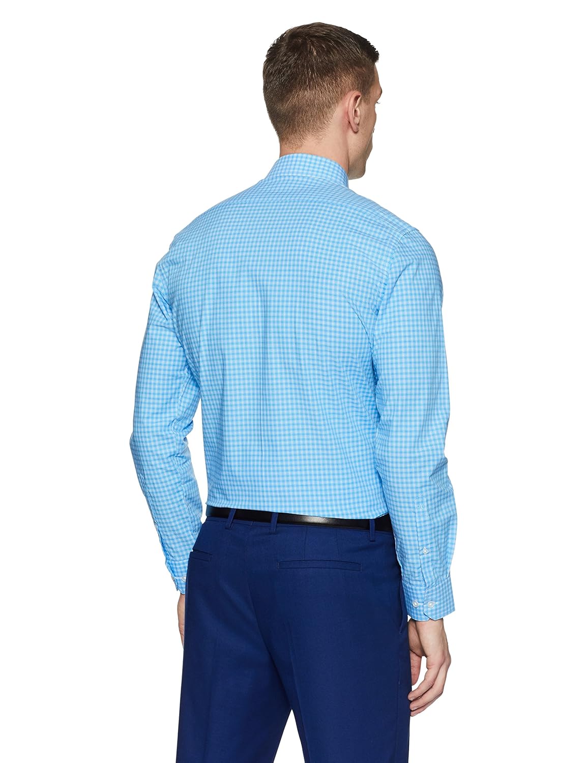 arrow men's checkered slim fit cotton formal shirt