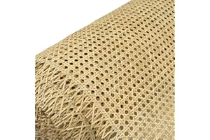 LUSYDECO 24" Width Rattan Webbing Roll 5 Feet Length Hexagon Weave Pre-Woven Mesh Net Open Weave Wicker Cane Webbing Sheets for Furniture, Chair, Cabinet, Ceiling
