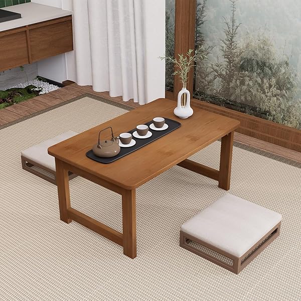 MHIUSI FLOOR COFFEE TABLE FOR LIVING ROOM, JAPANESE...