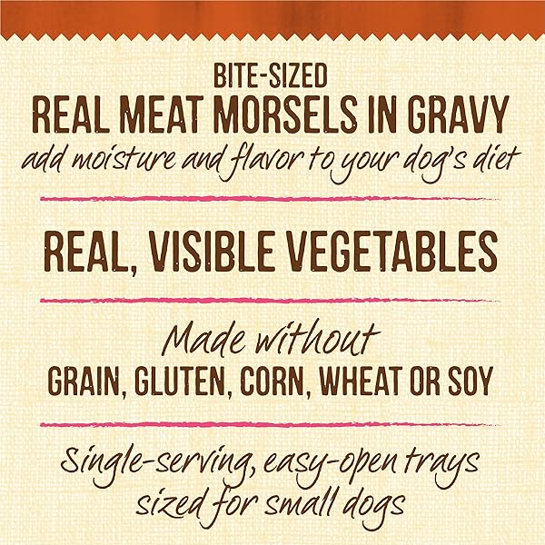 MERRICK LIL’ PLATES GRAIN FREE DINNER DUOS SOFT NATURAL WET SMALL DOG FOOD VARIETY PACK, BEEF AND TURKEY – (PACK OF 1) 2.6 LB. TUBS