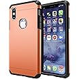 ImpactStrong Compatible with iPhone X Case/iPhone Xs Case, Heavy Duty Dual Layer Protection Cover Heavy Duty Case, Coral