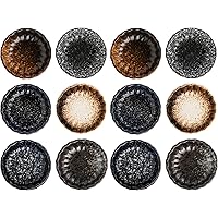 Nicunom 12 Pack Soy Sauce Dishes, 2.8 Inch Ceramic Dipping Bowls Set, Side Dishes Japanese Style Pinch Bowls Seasoning Dishes
