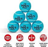 The Dog's Balls Dog Tennis Balls Blue Small 6-Pack Non Abrasive Felt Floats view 6
