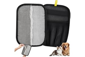 SUPVOL 【2Pcs】 Pet Hair Removal Glove for Cats & Dogs, Upgraded Five-Finger Electrostatic Pet Hair Gloves, Reusable Magic Brush Pet Hair Remover Tool for Laundry, Couch, Carpet, Car Seat, Clothing