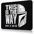 Mousepad Gaming Cartoon Small Medium Computer Cool Funny Square Gamer Mini Portable Travel Office Laptop PC Thin Thick Desk Mousepads This is The Way for Girl Kids Women Men MP-004