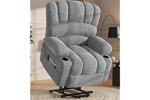 DURASPACE Power Lift Recliner Electric Lift Massage Recliner Chairs with Heat, Large Shell Chenille Backrest Lift Chair Recli