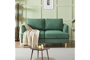 Busaurus Loveseat Sofa 56", Small Couches for Small Spaces Love Seat with 2-Seat Upholstered Cushion, Mid Century Modern Sofa Couches for Apartment, Small Couch for LivingRoom, Green