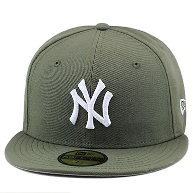 olive green fitted hats