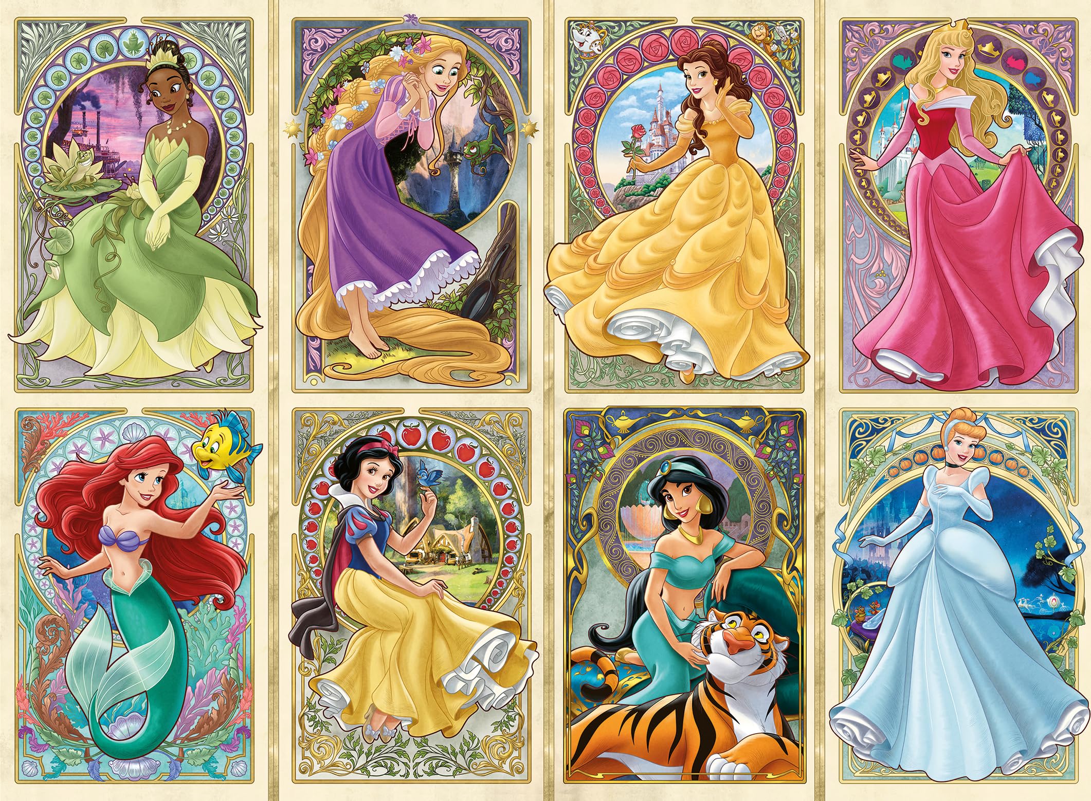 Ravensburger Disney Princess Art Noveau 1000 Piece Jigsaw Puzzles for Adults and Kids Age 12 Years Up