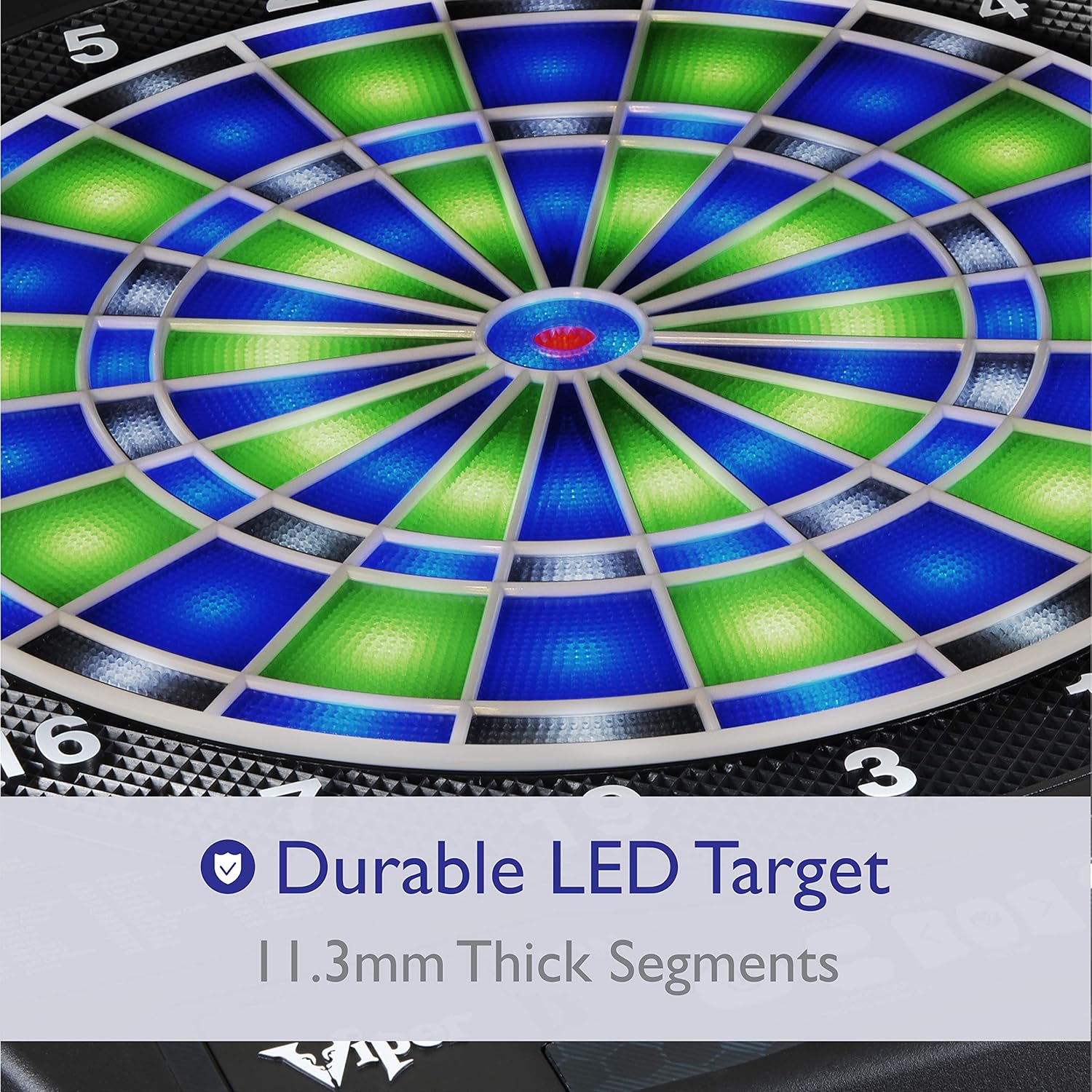 Viper Ion Electronic Dartboard, Illuminated Segments, Light Based Games, Green And Blue Segment Colors, Ultra Thin Spider to Increased Scoring Area, Target Tested Tough Segment For Enhanced Durability : Sports & Outdoors