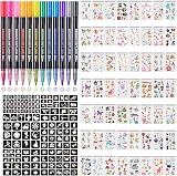 FACEGEM LONDON Glitter Tattoo Kit Kids Temporary Markers Stencils Party Gift view 2
