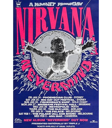 Amazon.com: Nirvana Concert Poster, New York City, Kurt