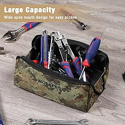 WORKPRO Tool Bag with Zipper, 10" Utility Wide
