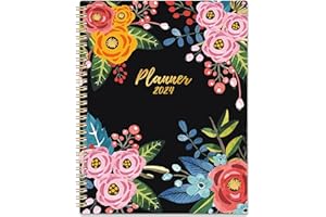 URNEEDS 2024 Planner - Planner 2024 Weekly and Monthly, Jan. 2024 - Dec. 2024, 2024 Planner 8" x 10", 2024 Calendar Monthly Planner with Premium Thick Paper, Twin-Wire Binding, 12 Printed Tabs, Large Blocks,
