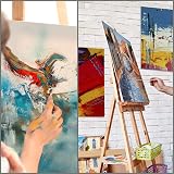 BELLE VOUS 4 Pack Blank Canvas 45 x 60 cm Pre-Stretched Large Canvases view 6