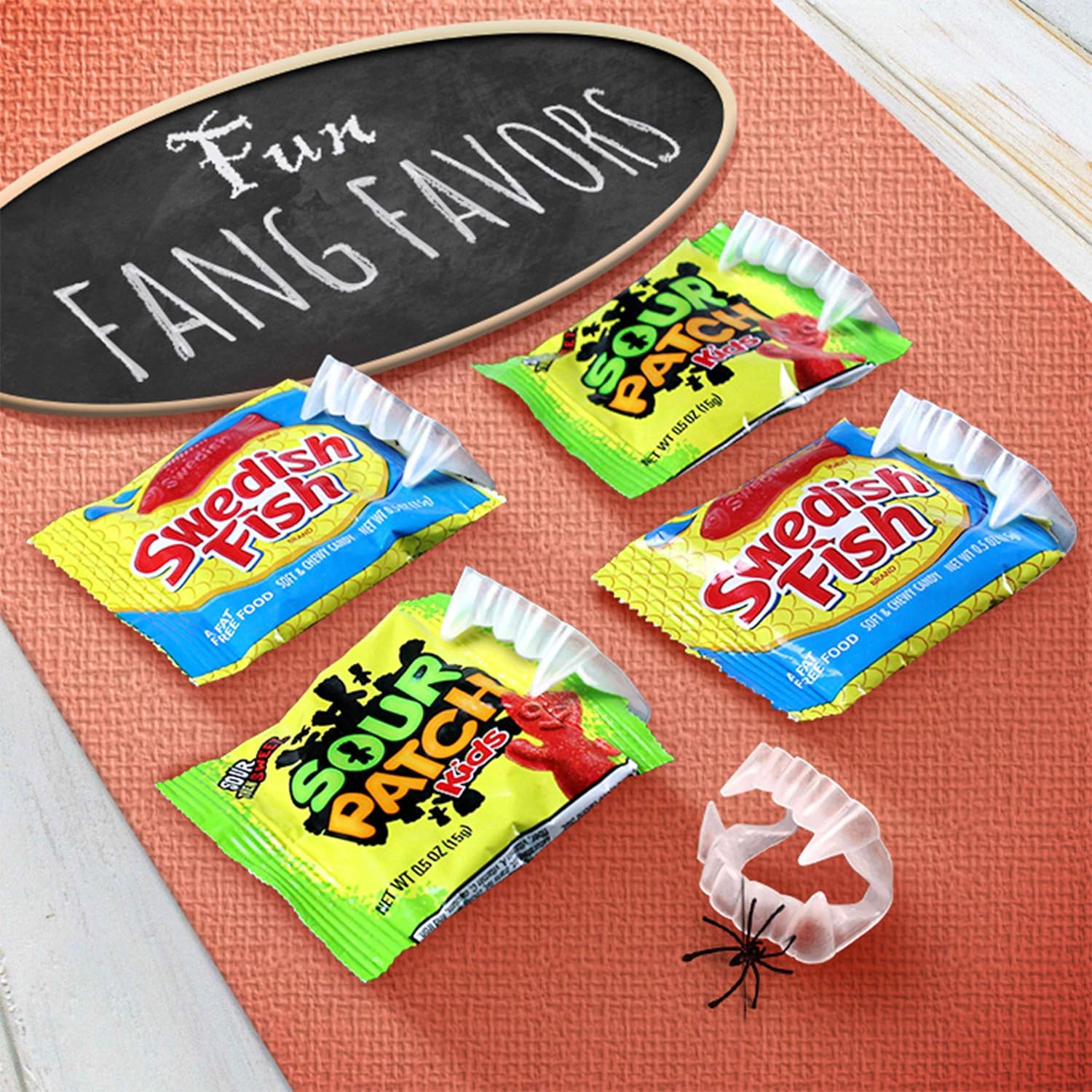 SOUR PATCH KIDS Candy and SWEDISH FISH Candy Halloween Candy Variety Pack, 1 - 115 Trick or Treat Snack Packs : Grocery & Gourmet Food