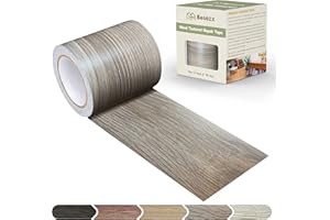 Besezx Wood Grain Tape, 2.4" X15', Self Adhesive Wood Grain Repair Patch for Tables, Chairs, DIY,Baseboards, Doors, Windows, Floors and Furniture Renovation.（Vintage Walnut）