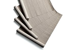 Replacement Fabric Panels for GoDear & Chicology Panel Track Blinds–Fabric Only–4 Panels (23” x 96”)–Trimmable, Natural Woven