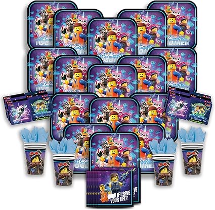 Amazon Com Party Pack Bundle The Lego Movie 2 Bundle Seats 16