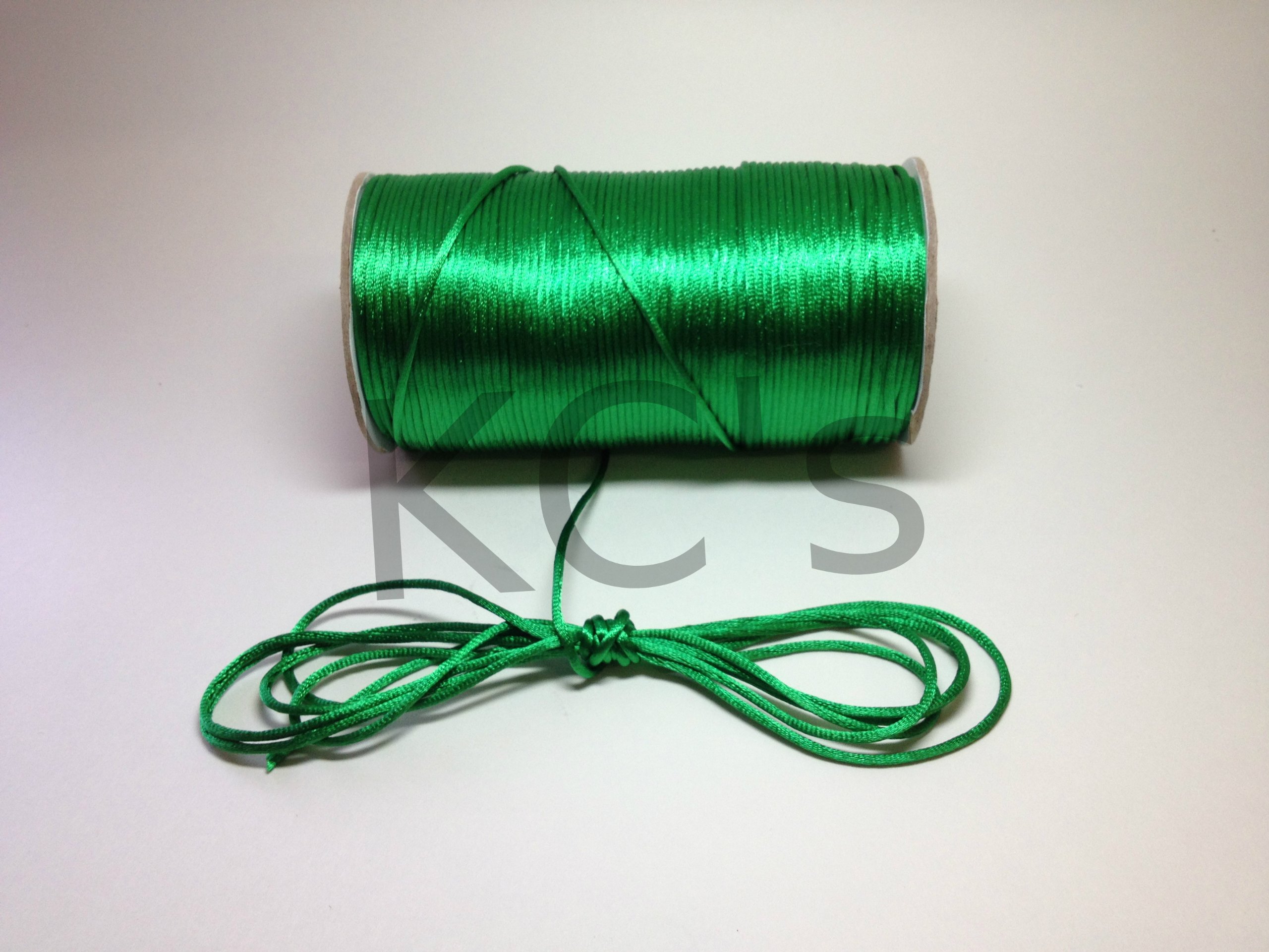 50 Yards - 2mm Emerald Green Satin Rattail Cord Chinese/china Knot Rat Tail Jewelry Braid 100% Polyester