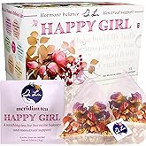 Dr. Lu's Happy Girl Tea | 100% Natural Herbal Tea for Hormone Balance, Menstrual, PMS, PCOS & Menopause | Antioxidant & Anti-Aging Rose Tea with Raspberry Leaf, Cranberries, Goji Berries & More