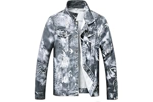 CIVYCEBY Denim Jeans Jackets For Slim Fit Destroyed Distressed Fashion Ripped Vintage Coat Jeans Jacket