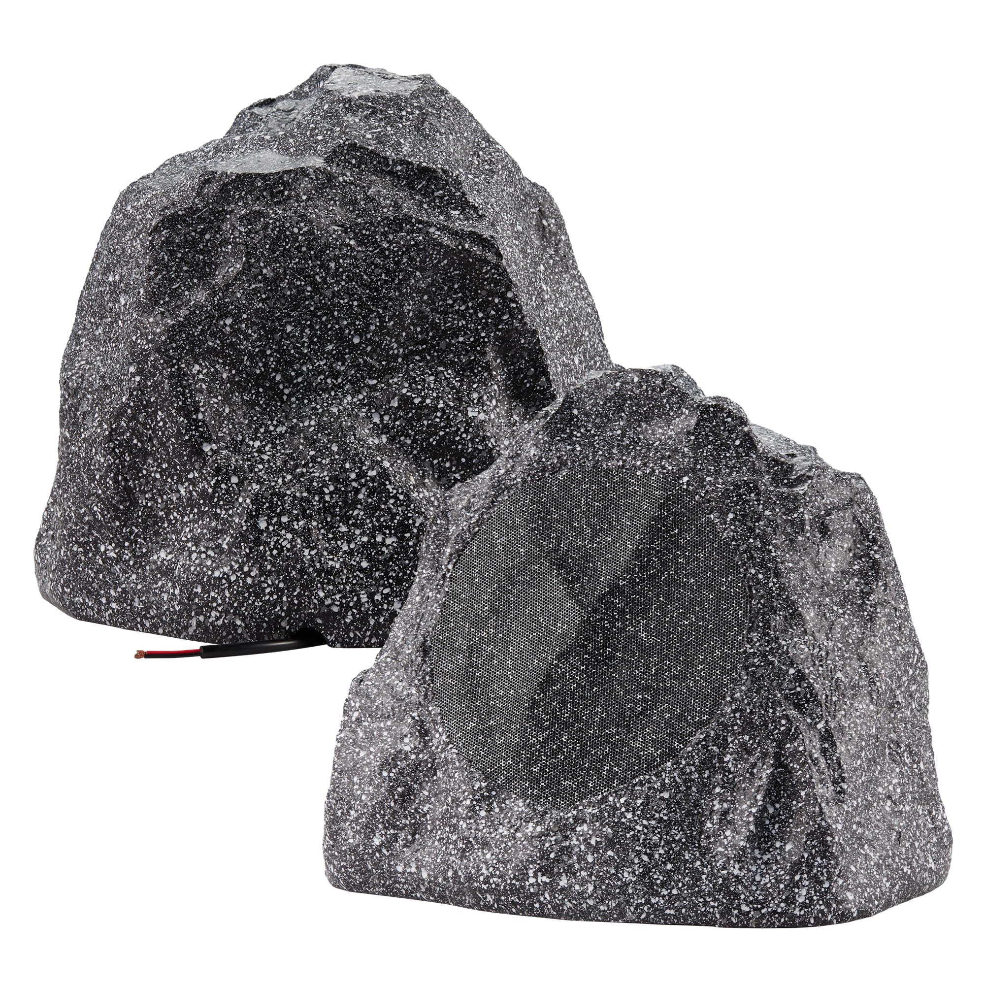 Theater Solutions 2R8G Outdoor Granite 8" Rock 2 Speaker Set for Deck ...