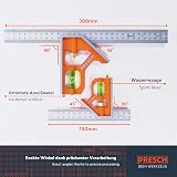 PRESCH Presch Combination Square Set 150mm 300mm Metric with Ruler view 2