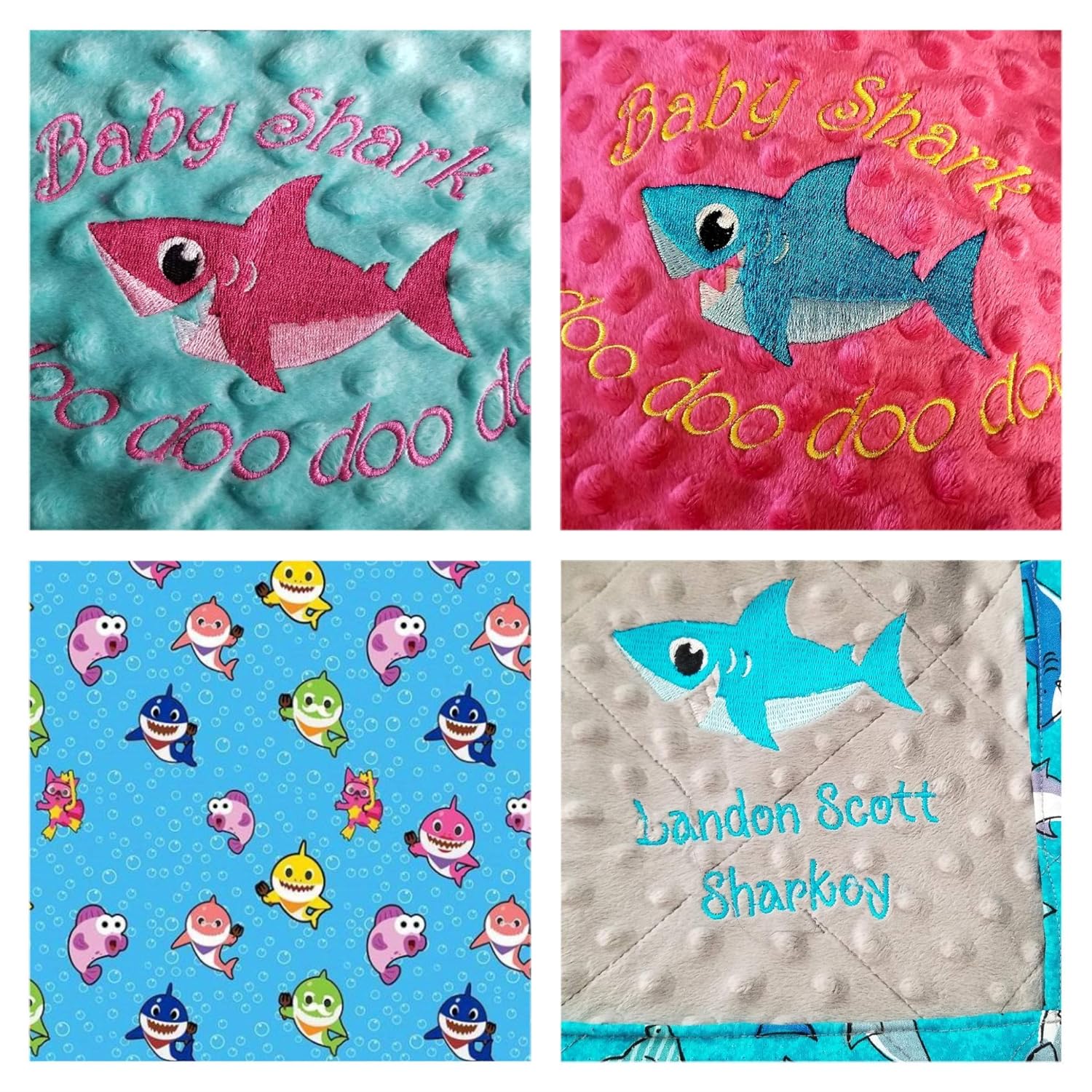 personalized shark blanket