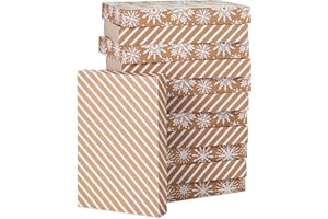 Hallmark Medium Christmas Gift Boxes with Lids (12 Shirt Boxes, 3 Designs: Navy Snowflakes, Gold Trees, Peace on Earth) for C