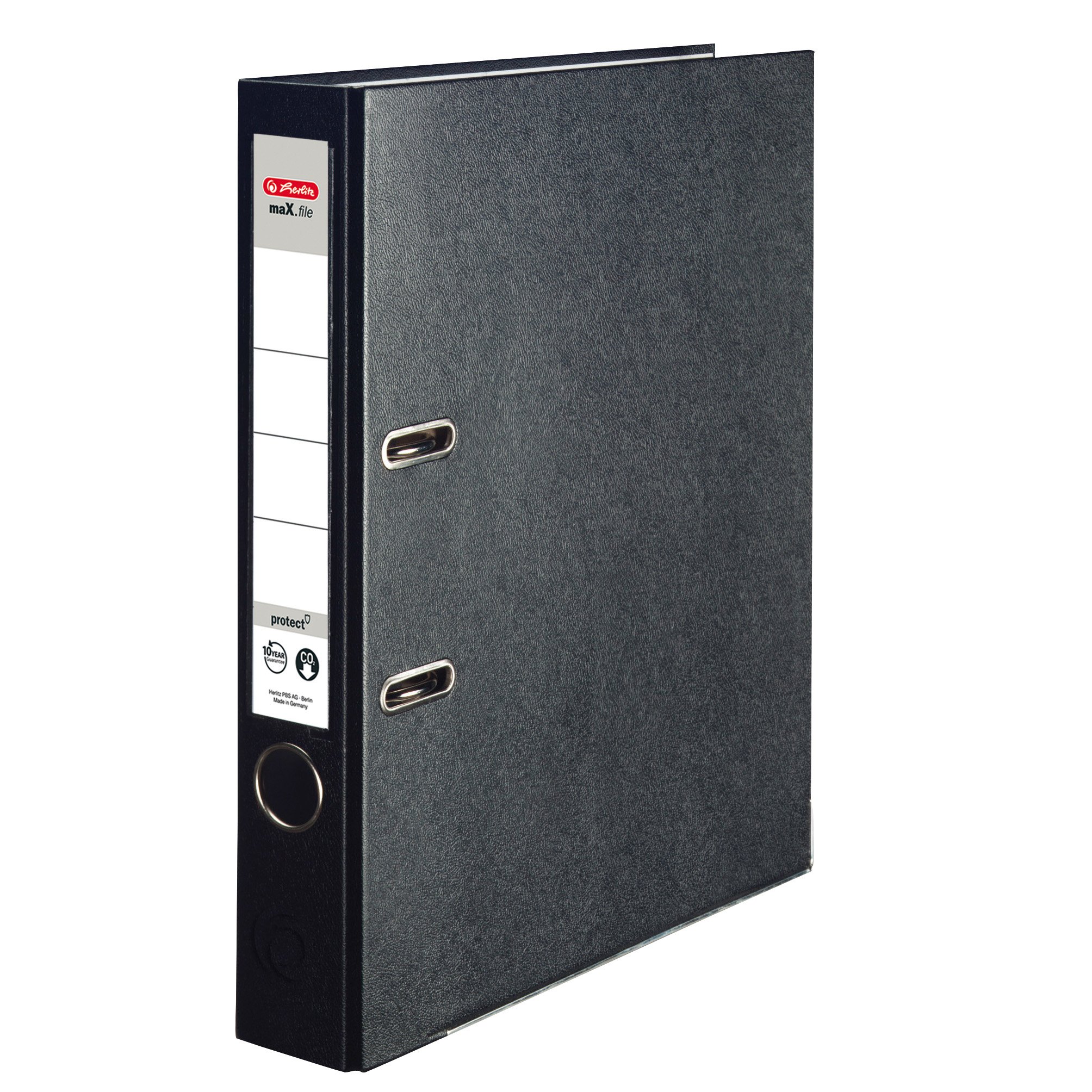 Herlitz max.file Protect A4 5cm Lever Arch File - Black (5 Pieces)