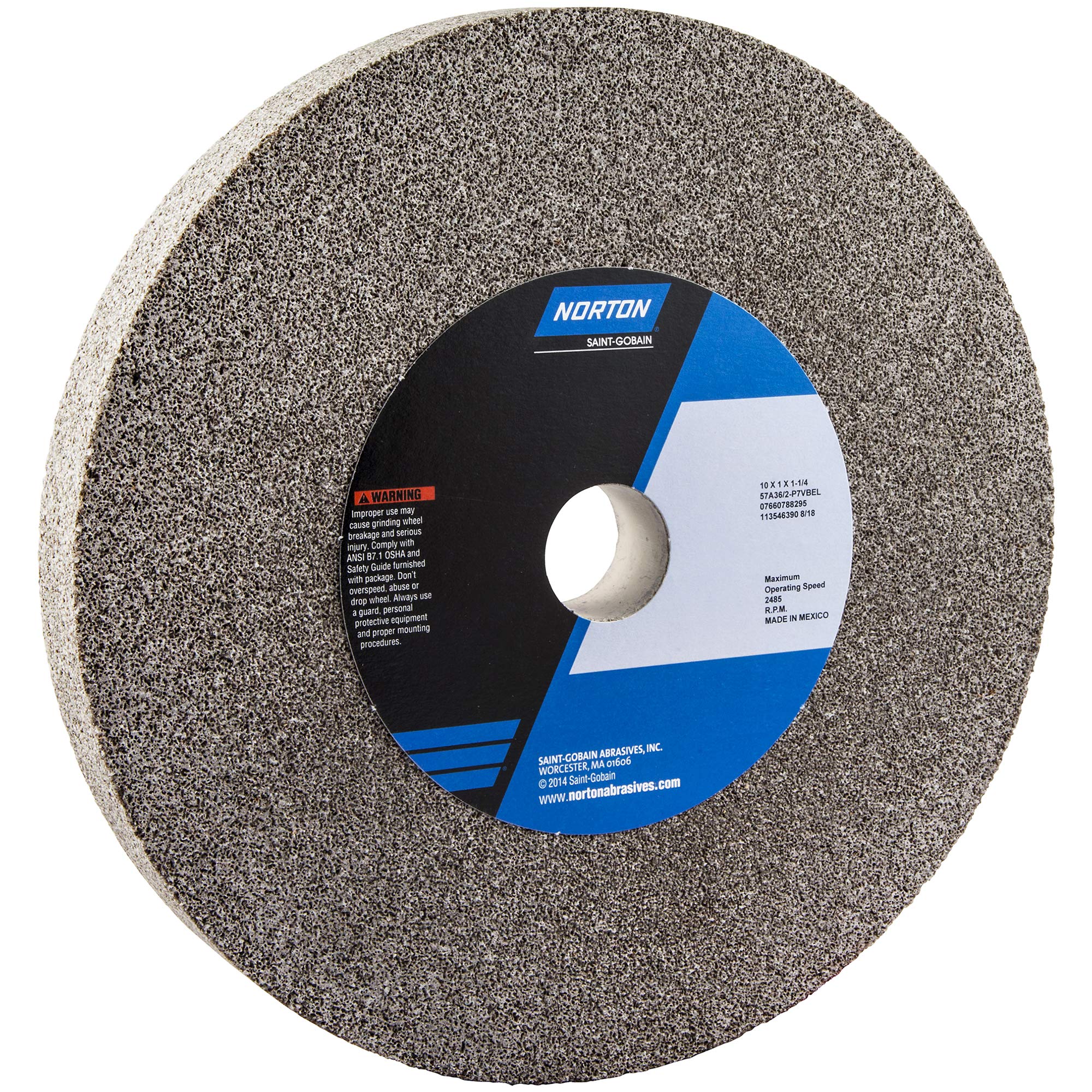 Photo 1 of Norton Gemini Grinding Wheel, Type 01 Bench and Pedestal Wheel, Medium Alundum, 7 Inch Aluminum Oxide Grinding Wheel for Bench Grinder, Pack of 1