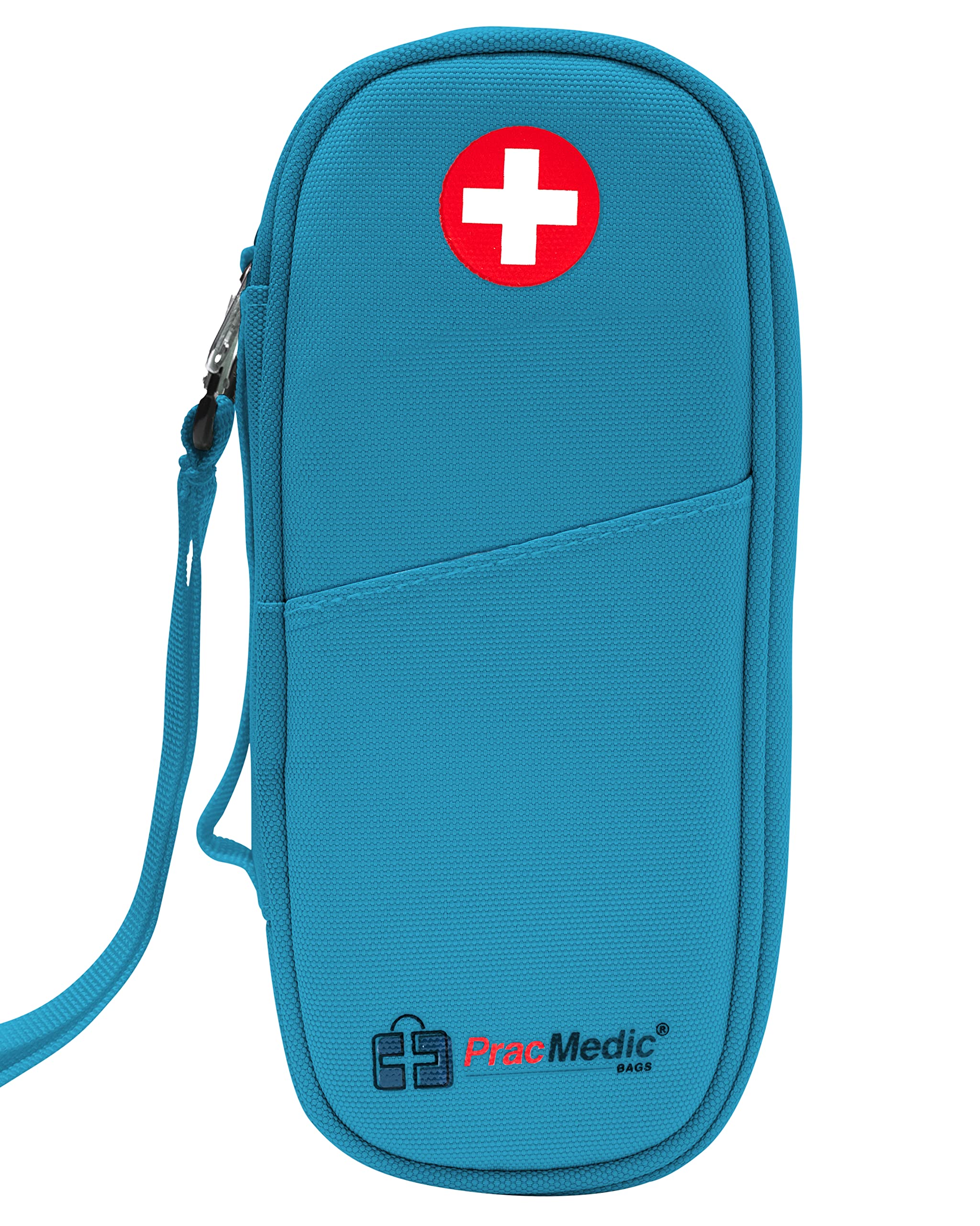 Photo 1 of PracMedic Bags Epipen Carry Case– Insulated Epi Pens Carrying Case for Epipens, Auvi-Q, Inhaler, Allergy Medication & Diabetes Supply– Durable Emergency Medical Pouch for Travel (Teal)