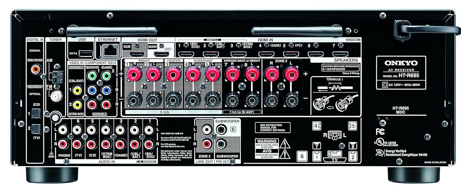 Amazon.com: Onkyo HT-S7800 5.1.2 Ch. Dolby Atmos Home Theater Package: Home  Audio & Theater