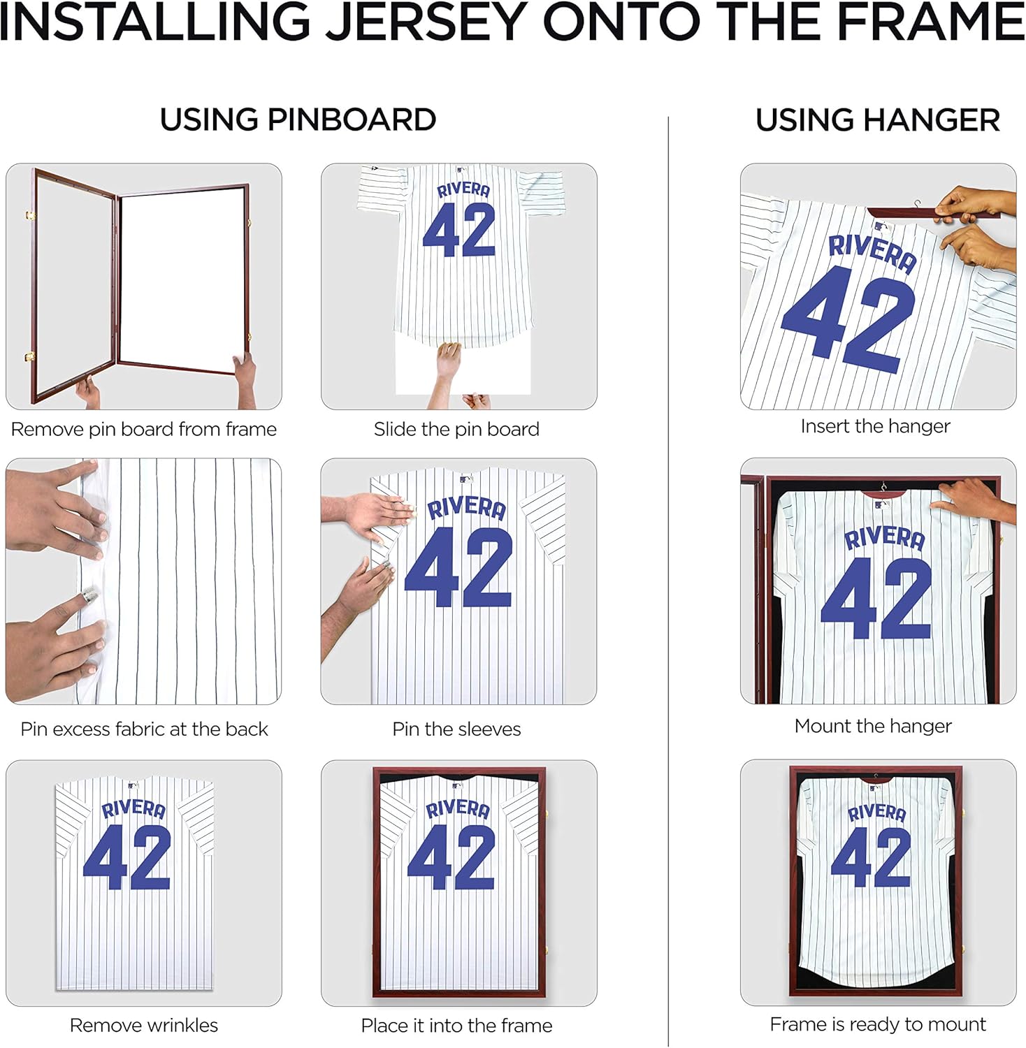 Jersey Frame Display Case Jersey Display Frame with Large Shadow Box UV Protected Acrylic Door Hanger Wall Mount Option for Football Baseball Basketball Hockey Sport Shirt Mahogany Finish Lockable : Sports & Outdoors