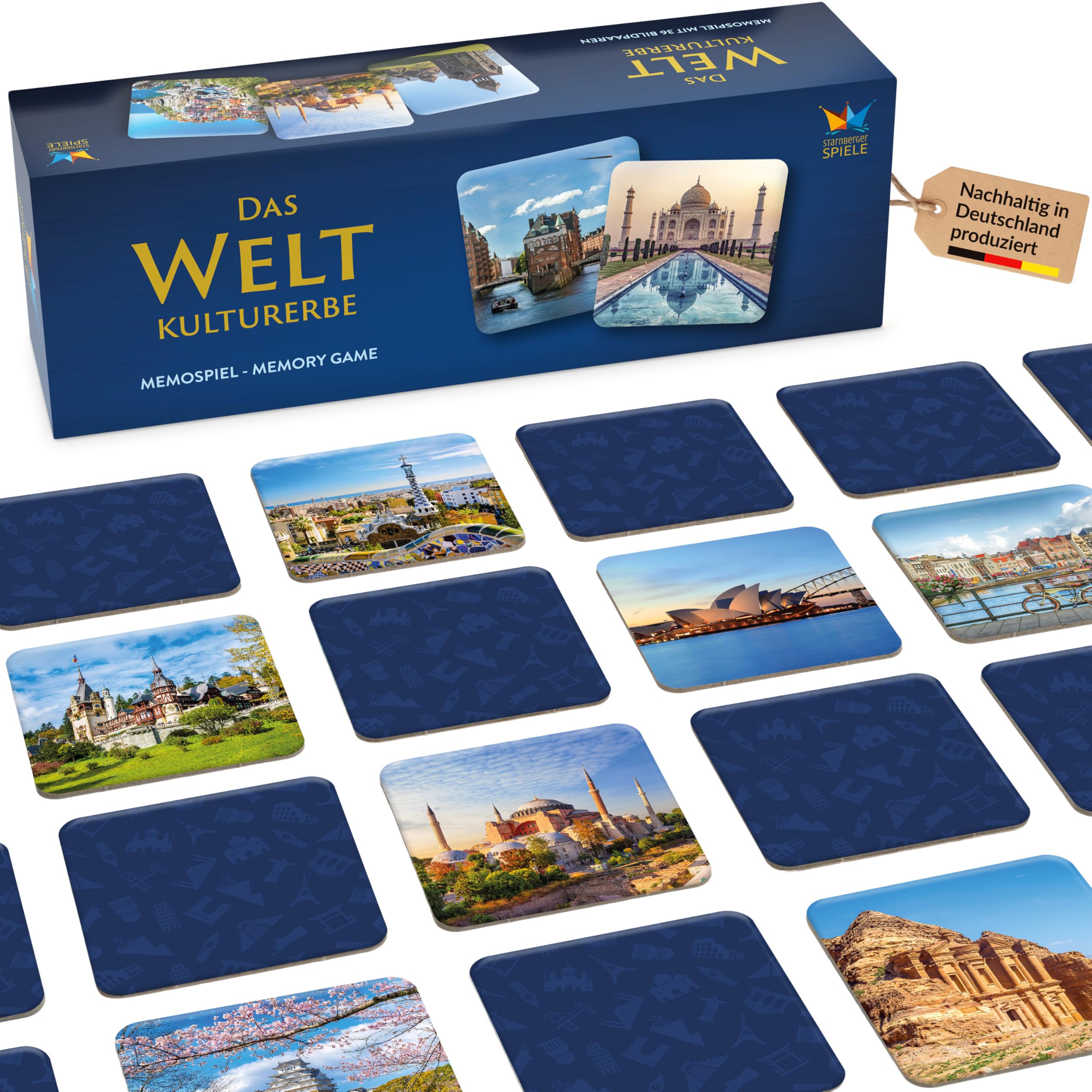 Starnberger Spiele - Weltkulturerbe Memospiel - Kartenspiel für Erwachsene und Kinder ab 6 Jahren - Geschenk für Reise- und Kulturliebhaber 10
