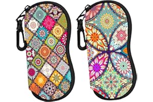 Ruhuayoupin Glass Case Soft Eyeglass Case Neoprene Eye Glass Cases For Womens Ultra Light Sunglasses Case