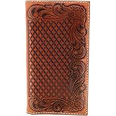 ARIAT Men's Rodeo Basket Weaved Floral Embossed Wallet A3544208