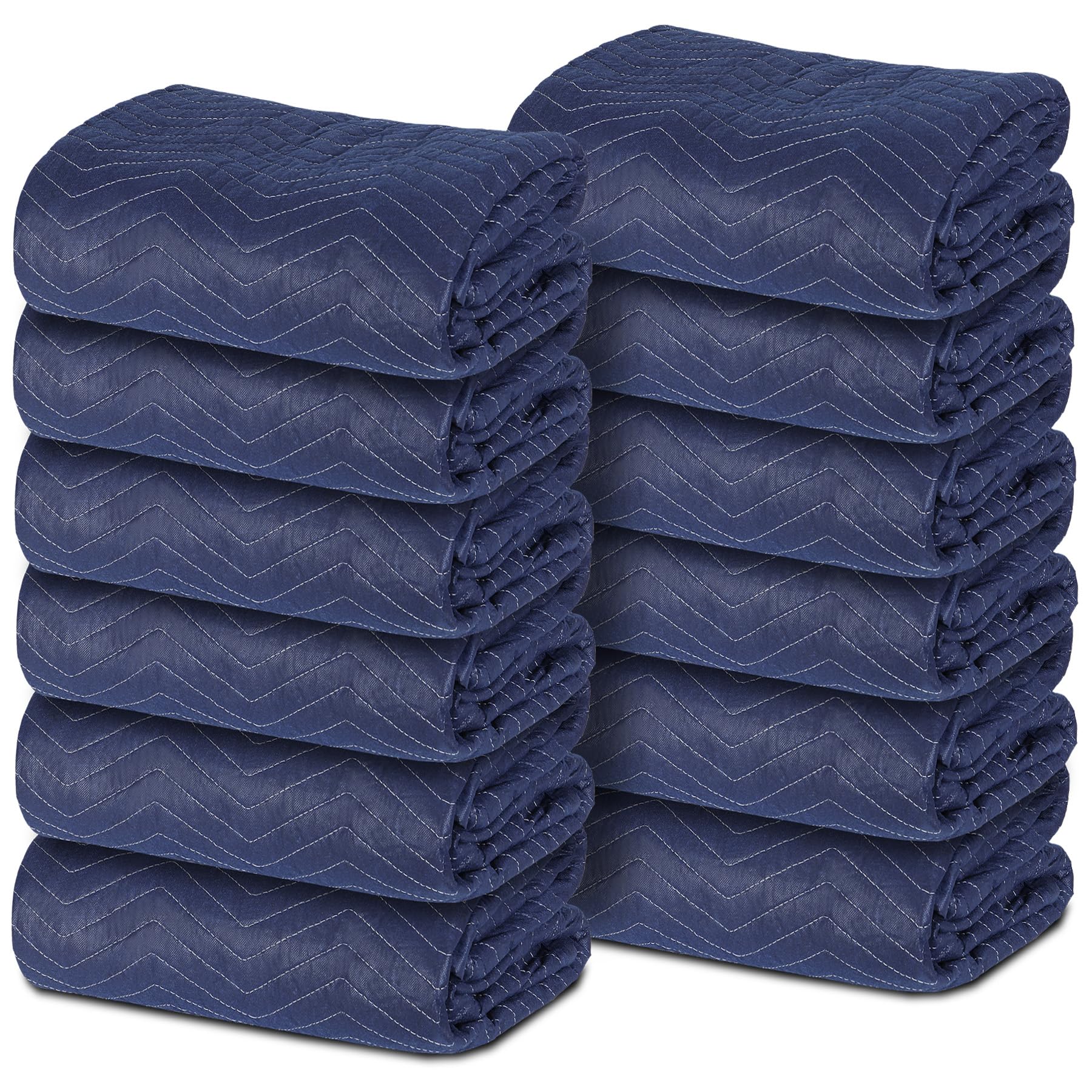 Nouva Moving Blankets 12 Pack, Heavy Duty 72" x