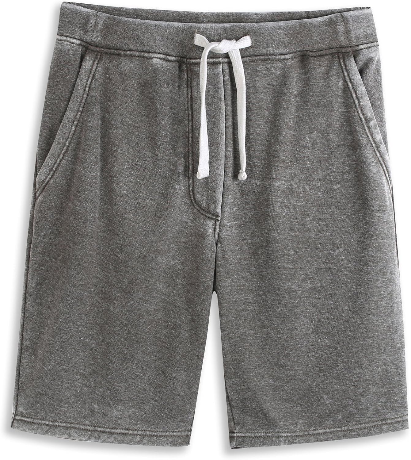 HARBETH Men's Casual Soft Cotton Elastic Fleece Jogger Gym Active Pocket Shorts