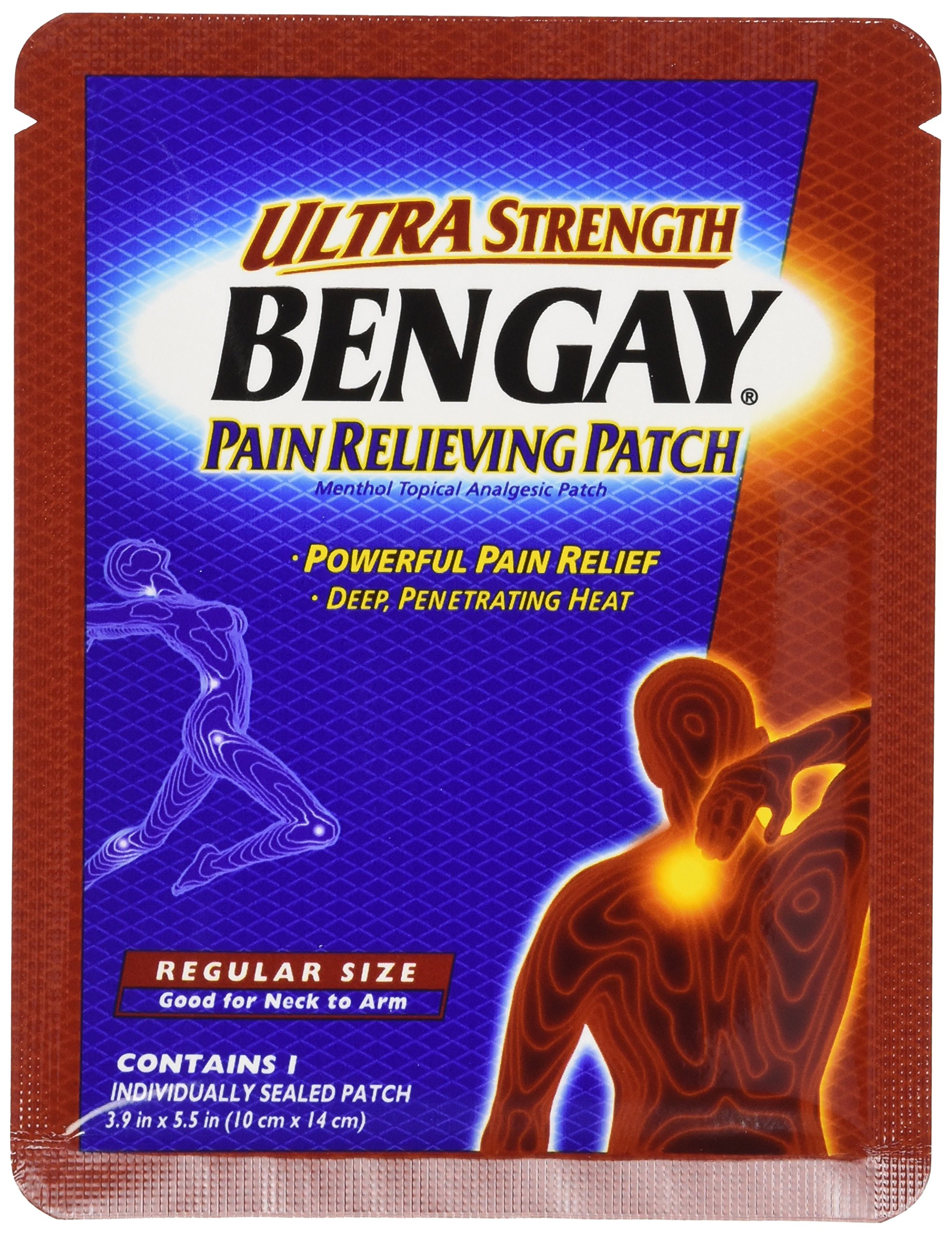 Bengay Pain Relieving Patch, Ultra Strength, Regular Size, 5Count