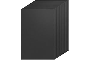 KAITELA Pack of 10 ABS Plastic Sheet 12" x 16" x 0.060" Thick, Black Moldable Flexible Thermoplastic Panel 1/16" Thick (1.5mm) for Craft Projects, Robotics Competitions - Textured & Smooth Surface