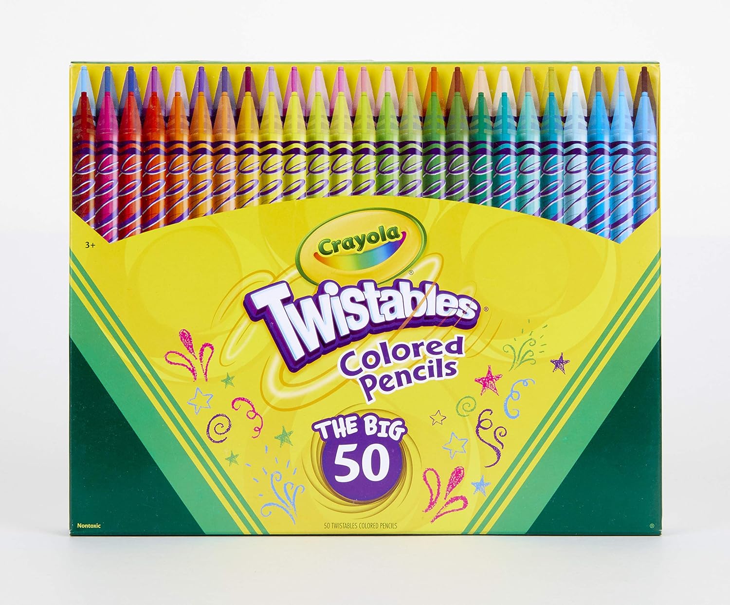 Crayola Twistables Colored Pencil Set, Art Supplies, Gift for Kids, 50 Count: Toys & Games